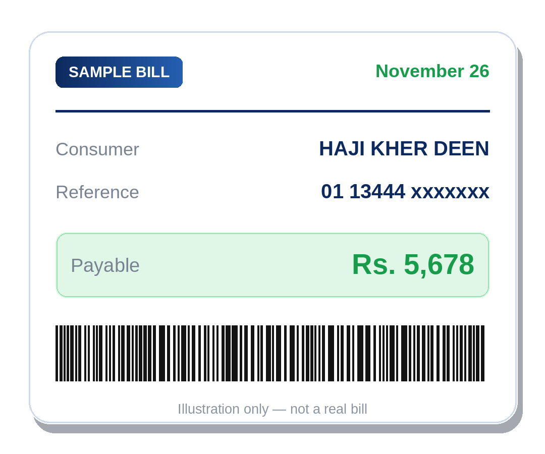 Sample FESCO bill